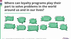 Where can loyalty programs play their part to solve problems in the world around us and in our lives?