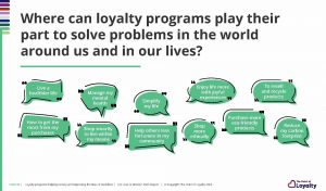 Where can loyalty programs play their part to solve problems in the world around us and in our lives?
